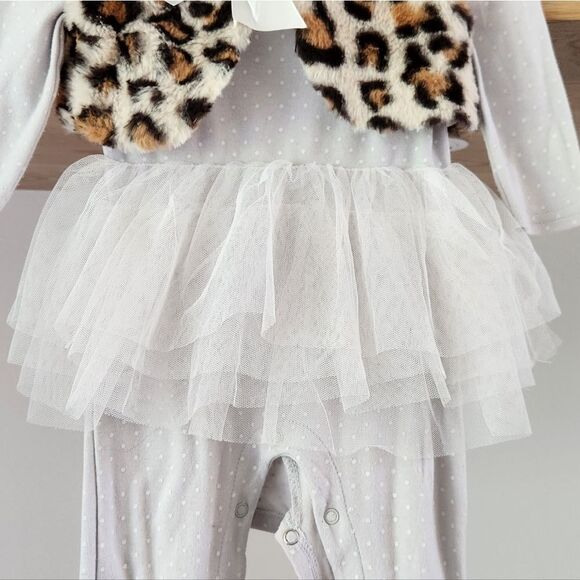 NWT Baby Starters Leopard Luxe Ballet Onesie/Footie - Picture 3 of 6